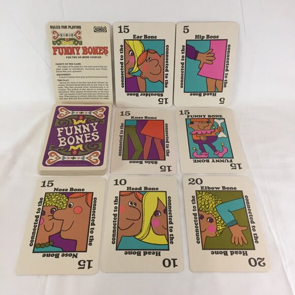 Funny Bones by Parker Brothers 1968 Card Game COMPLETE Made In Canada - Picture 3 of 11